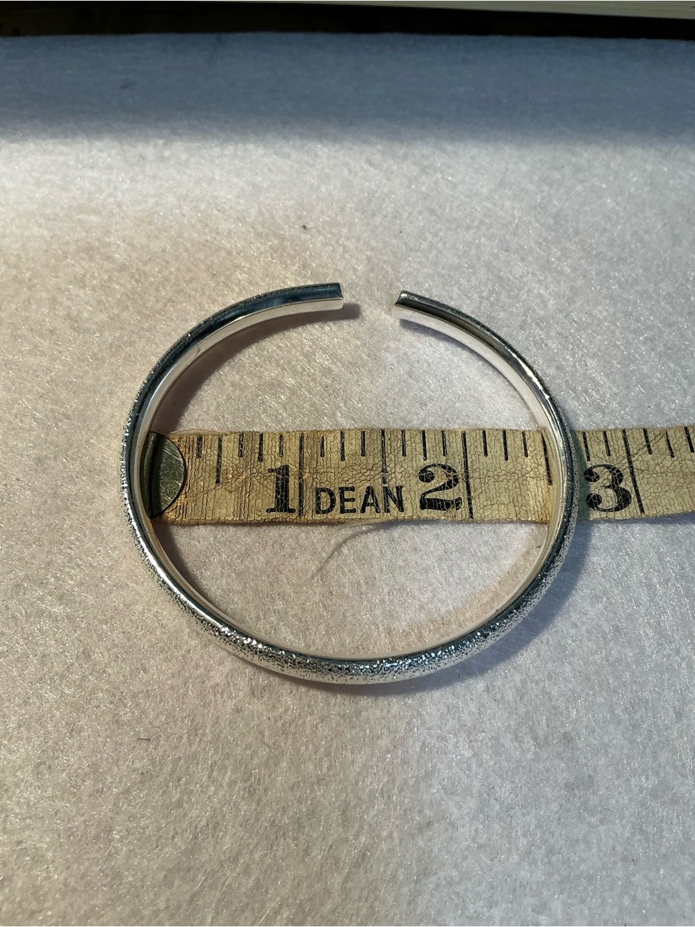 2386 -Solid 999.9 Ultra Pure Fine Silver Frosted Stardust Cuff Bangle Bracelet - Picture 6 of 7